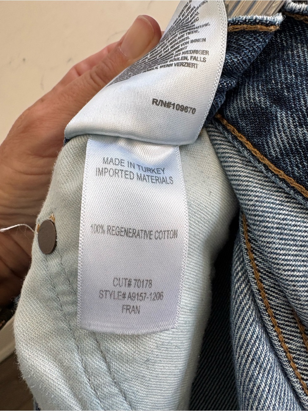 Agolde Fran Button-Fly Medium Wash Blue Jeans Size 28 - Picture 9 of 15